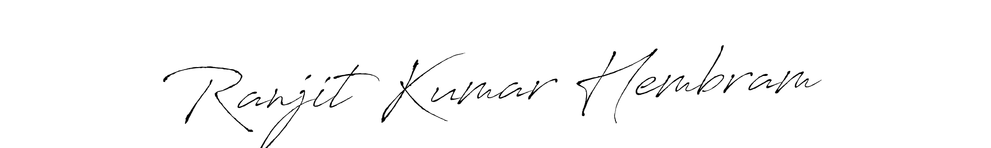 Use a signature maker to create a handwritten signature online. With this signature software, you can design (Antro_Vectra) your own signature for name Ranjit Kumar Hembram. Ranjit Kumar Hembram signature style 6 images and pictures png