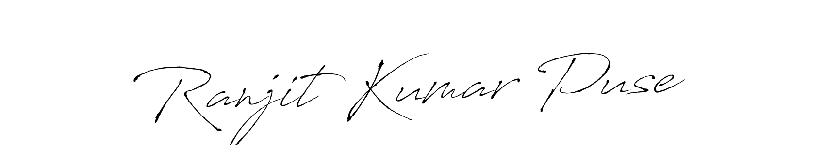 Ranjit Kumar Puse stylish signature style. Best Handwritten Sign (Antro_Vectra) for my name. Handwritten Signature Collection Ideas for my name Ranjit Kumar Puse. Ranjit Kumar Puse signature style 6 images and pictures png