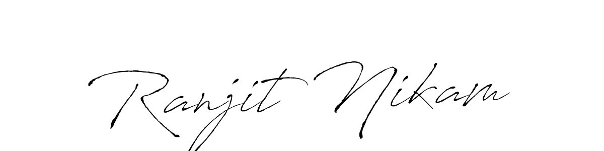 How to make Ranjit Nikam signature? Antro_Vectra is a professional autograph style. Create handwritten signature for Ranjit Nikam name. Ranjit Nikam signature style 6 images and pictures png