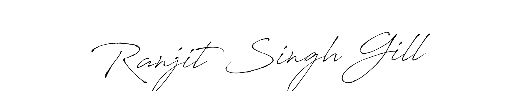 You should practise on your own different ways (Antro_Vectra) to write your name (Ranjit Singh Gill) in signature. don't let someone else do it for you. Ranjit Singh Gill signature style 6 images and pictures png