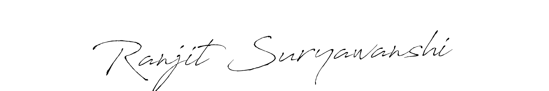 Design your own signature with our free online signature maker. With this signature software, you can create a handwritten (Antro_Vectra) signature for name Ranjit Suryawanshi. Ranjit Suryawanshi signature style 6 images and pictures png