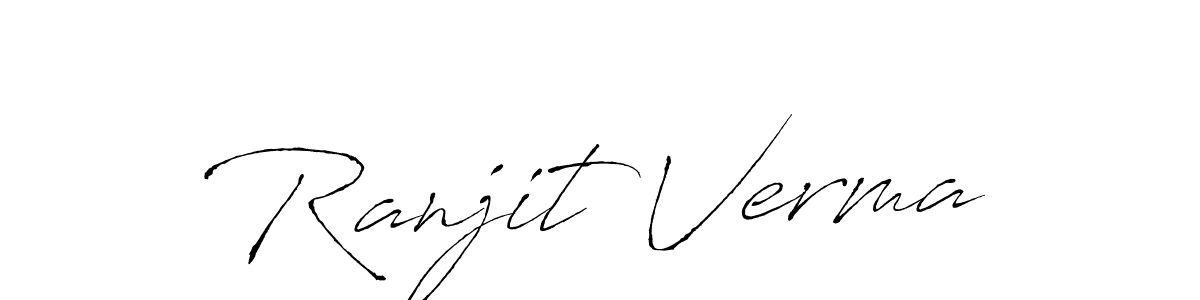 Use a signature maker to create a handwritten signature online. With this signature software, you can design (Antro_Vectra) your own signature for name Ranjit Verma. Ranjit Verma signature style 6 images and pictures png