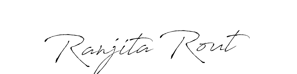 How to make Ranjita Rout name signature. Use Antro_Vectra style for creating short signs online. This is the latest handwritten sign. Ranjita Rout signature style 6 images and pictures png