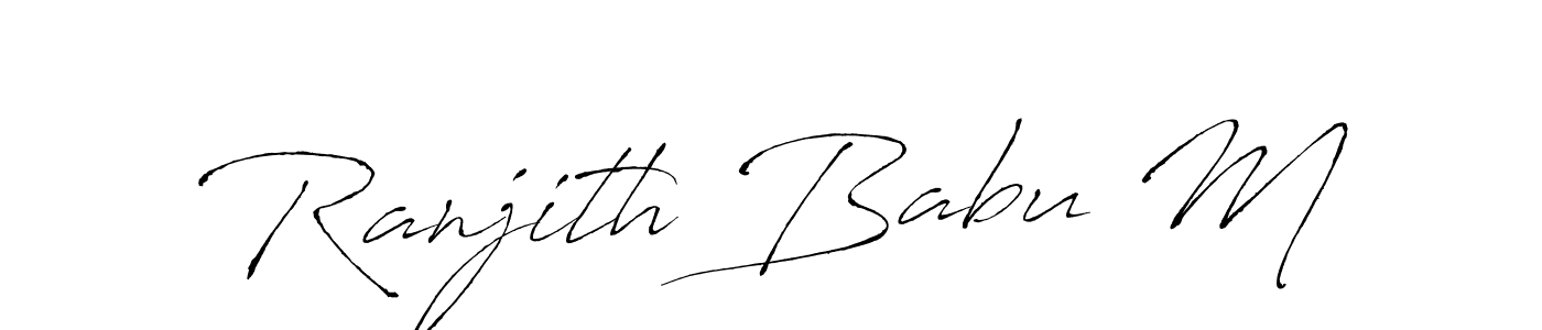 Make a beautiful signature design for name Ranjith Babu M. Use this online signature maker to create a handwritten signature for free. Ranjith Babu M signature style 6 images and pictures png