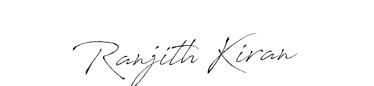 Ranjith Kiran stylish signature style. Best Handwritten Sign (Antro_Vectra) for my name. Handwritten Signature Collection Ideas for my name Ranjith Kiran. Ranjith Kiran signature style 6 images and pictures png