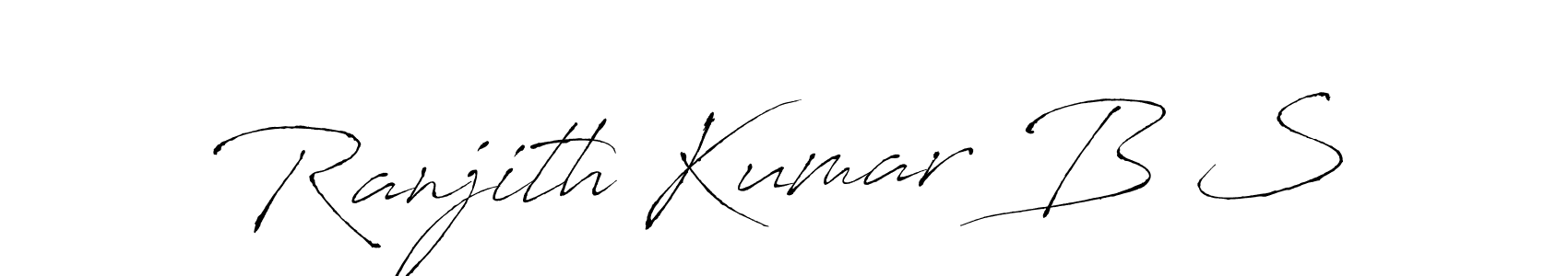 Make a short Ranjith Kumar B S signature style. Manage your documents anywhere anytime using Antro_Vectra. Create and add eSignatures, submit forms, share and send files easily. Ranjith Kumar B S signature style 6 images and pictures png