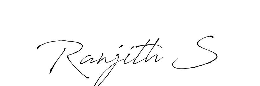 Make a beautiful signature design for name Ranjith S. With this signature (Antro_Vectra) style, you can create a handwritten signature for free. Ranjith S signature style 6 images and pictures png