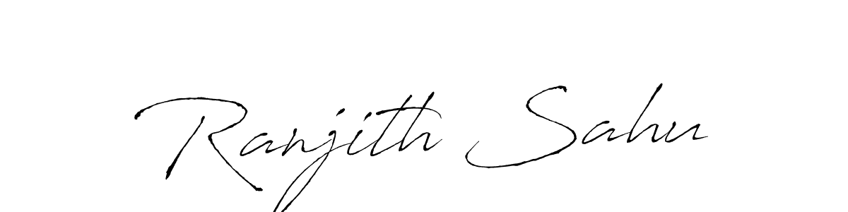 How to make Ranjith Sahu name signature. Use Antro_Vectra style for creating short signs online. This is the latest handwritten sign. Ranjith Sahu signature style 6 images and pictures png