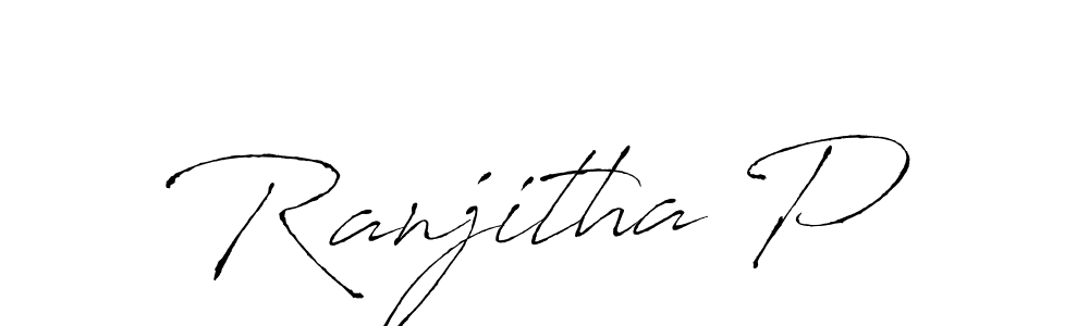 Create a beautiful signature design for name Ranjitha P. With this signature (Antro_Vectra) fonts, you can make a handwritten signature for free. Ranjitha P signature style 6 images and pictures png