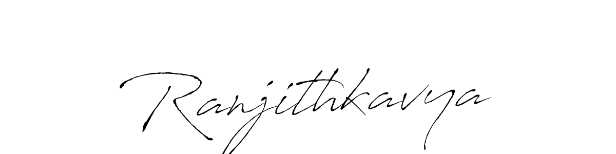 Design your own signature with our free online signature maker. With this signature software, you can create a handwritten (Antro_Vectra) signature for name Ranjithkavya. Ranjithkavya signature style 6 images and pictures png