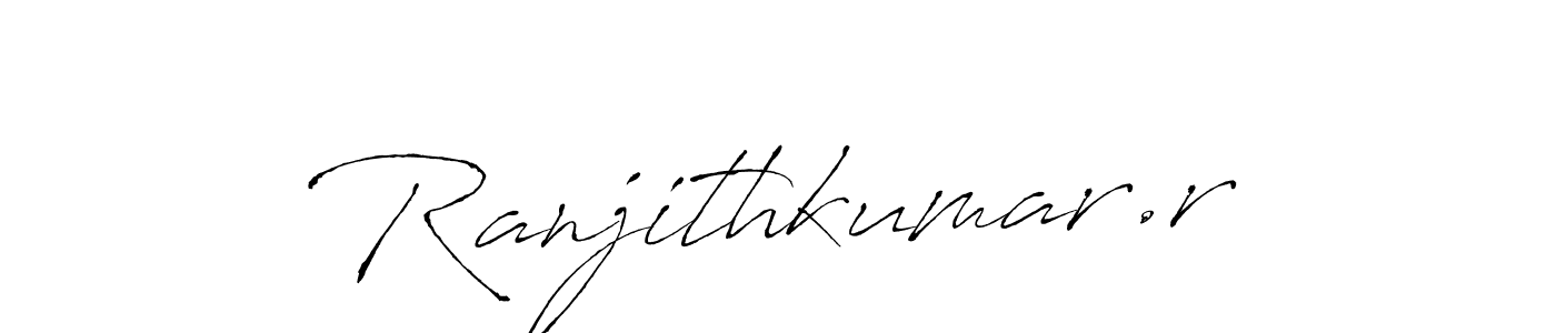 How to make Ranjithkumar.r signature? Antro_Vectra is a professional autograph style. Create handwritten signature for Ranjithkumar.r name. Ranjithkumar.r signature style 6 images and pictures png