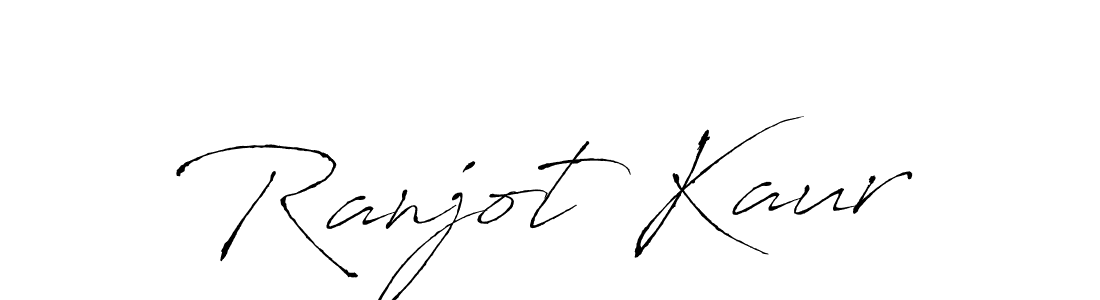You should practise on your own different ways (Antro_Vectra) to write your name (Ranjot Kaur) in signature. don't let someone else do it for you. Ranjot Kaur signature style 6 images and pictures png