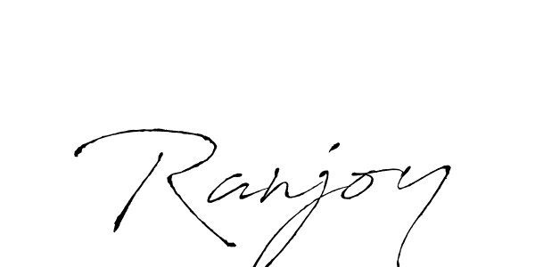 How to make Ranjoy signature? Antro_Vectra is a professional autograph style. Create handwritten signature for Ranjoy name. Ranjoy signature style 6 images and pictures png
