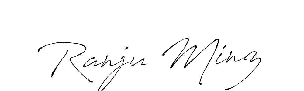 Also You can easily find your signature by using the search form. We will create Ranju Minz name handwritten signature images for you free of cost using Antro_Vectra sign style. Ranju Minz signature style 6 images and pictures png