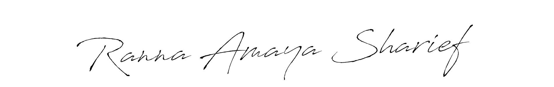 Design your own signature with our free online signature maker. With this signature software, you can create a handwritten (Antro_Vectra) signature for name Ranna Amaya Sharief. Ranna Amaya Sharief signature style 6 images and pictures png