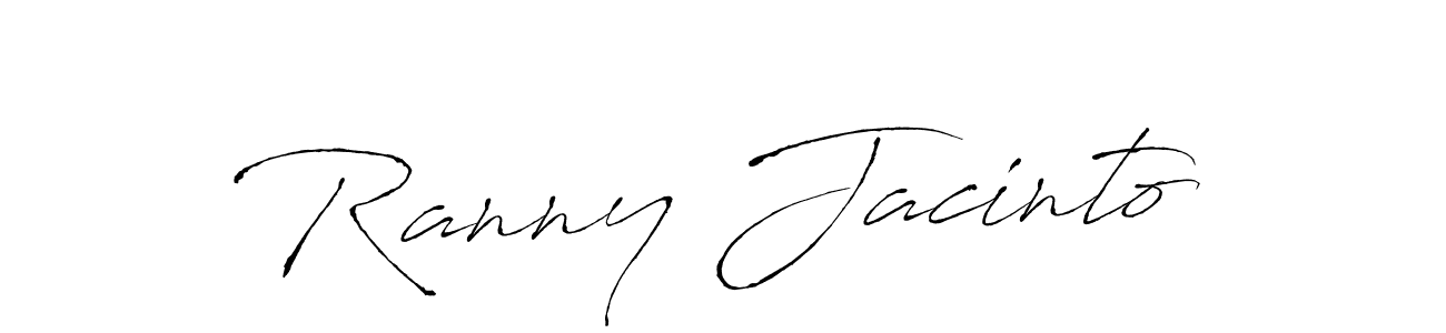 Make a beautiful signature design for name Ranny Jacinto. With this signature (Antro_Vectra) style, you can create a handwritten signature for free. Ranny Jacinto signature style 6 images and pictures png