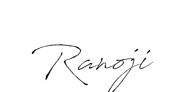 Make a beautiful signature design for name Ranoji. With this signature (Antro_Vectra) style, you can create a handwritten signature for free. Ranoji signature style 6 images and pictures png