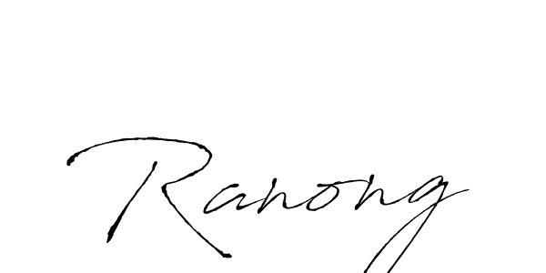 Make a beautiful signature design for name Ranong. With this signature (Antro_Vectra) style, you can create a handwritten signature for free. Ranong signature style 6 images and pictures png