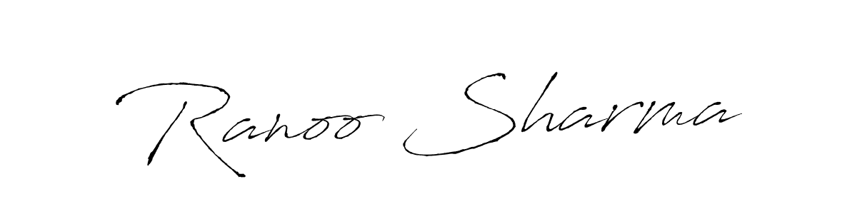 Similarly Antro_Vectra is the best handwritten signature design. Signature creator online .You can use it as an online autograph creator for name Ranoo Sharma. Ranoo Sharma signature style 6 images and pictures png