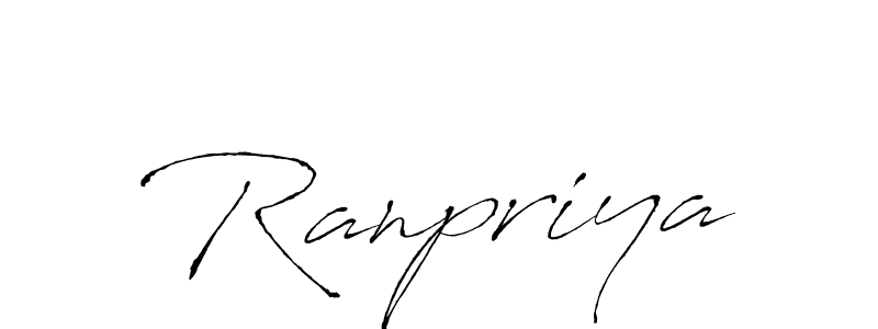 Ranpriya stylish signature style. Best Handwritten Sign (Antro_Vectra) for my name. Handwritten Signature Collection Ideas for my name Ranpriya. Ranpriya signature style 6 images and pictures png