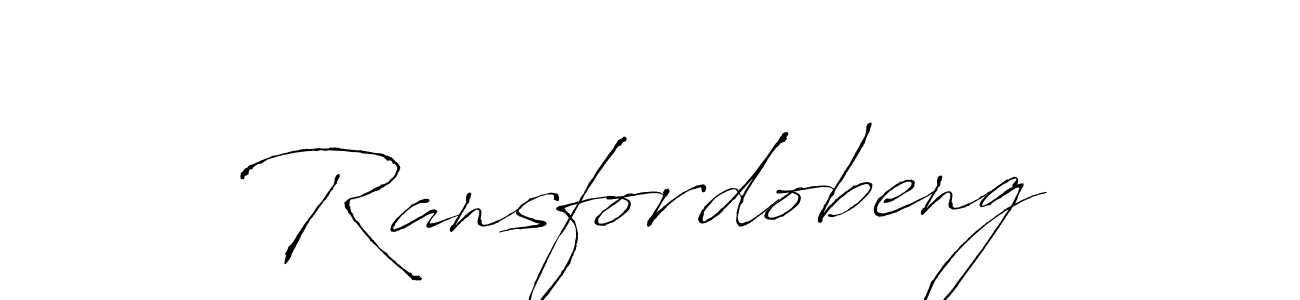 Make a beautiful signature design for name Ransfordobeng. With this signature (Antro_Vectra) style, you can create a handwritten signature for free. Ransfordobeng signature style 6 images and pictures png