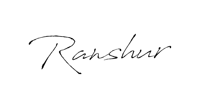 Create a beautiful signature design for name Ranshur. With this signature (Antro_Vectra) fonts, you can make a handwritten signature for free. Ranshur signature style 6 images and pictures png