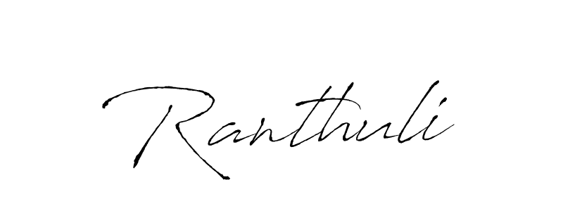 You can use this online signature creator to create a handwritten signature for the name Ranthuli. This is the best online autograph maker. Ranthuli signature style 6 images and pictures png