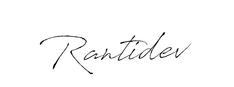 Use a signature maker to create a handwritten signature online. With this signature software, you can design (Antro_Vectra) your own signature for name Rantidev. Rantidev signature style 6 images and pictures png