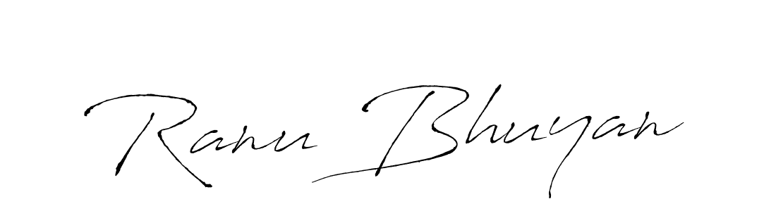 Ranu Bhuyan stylish signature style. Best Handwritten Sign (Antro_Vectra) for my name. Handwritten Signature Collection Ideas for my name Ranu Bhuyan. Ranu Bhuyan signature style 6 images and pictures png