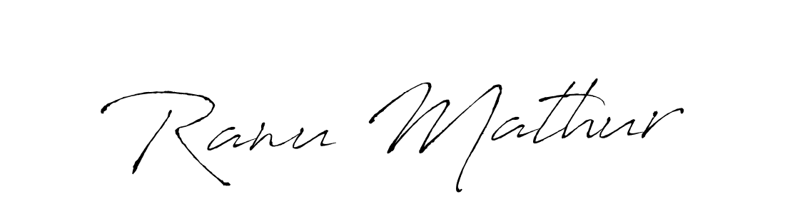 You should practise on your own different ways (Antro_Vectra) to write your name (Ranu Mathur) in signature. don't let someone else do it for you. Ranu Mathur signature style 6 images and pictures png