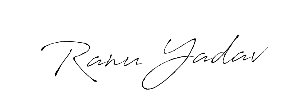 Design your own signature with our free online signature maker. With this signature software, you can create a handwritten (Antro_Vectra) signature for name Ranu Yadav. Ranu Yadav signature style 6 images and pictures png