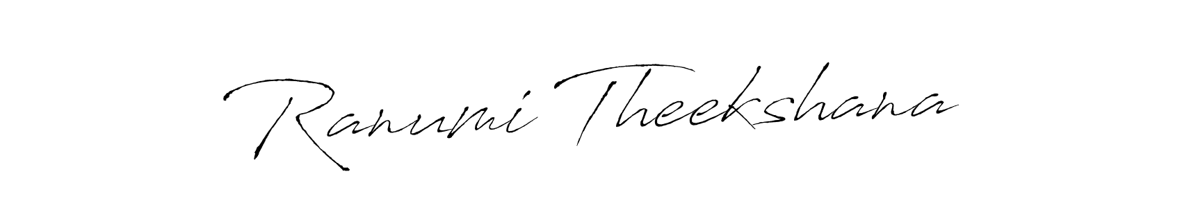 Make a beautiful signature design for name Ranumi Theekshana. With this signature (Antro_Vectra) style, you can create a handwritten signature for free. Ranumi Theekshana signature style 6 images and pictures png
