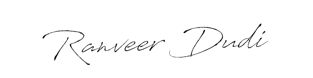 Create a beautiful signature design for name Ranveer Dudi. With this signature (Antro_Vectra) fonts, you can make a handwritten signature for free. Ranveer Dudi signature style 6 images and pictures png