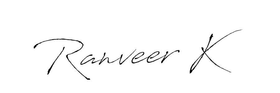 It looks lik you need a new signature style for name Ranveer K. Design unique handwritten (Antro_Vectra) signature with our free signature maker in just a few clicks. Ranveer K signature style 6 images and pictures png