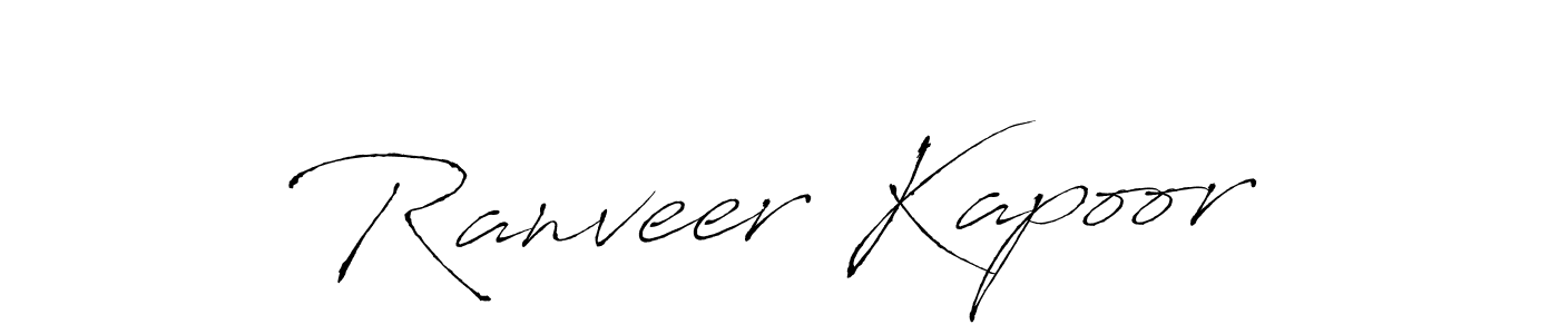 Make a beautiful signature design for name Ranveer Kapoor. With this signature (Antro_Vectra) style, you can create a handwritten signature for free. Ranveer Kapoor signature style 6 images and pictures png