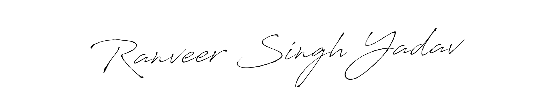Create a beautiful signature design for name Ranveer Singh Yadav. With this signature (Antro_Vectra) fonts, you can make a handwritten signature for free. Ranveer Singh Yadav signature style 6 images and pictures png