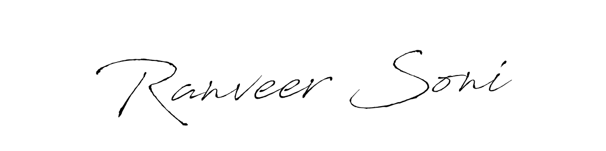 How to make Ranveer Soni signature? Antro_Vectra is a professional autograph style. Create handwritten signature for Ranveer Soni name. Ranveer Soni signature style 6 images and pictures png