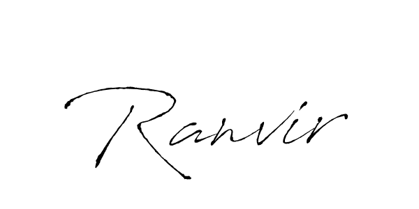 Ranvir stylish signature style. Best Handwritten Sign (Antro_Vectra) for my name. Handwritten Signature Collection Ideas for my name Ranvir. Ranvir signature style 6 images and pictures png