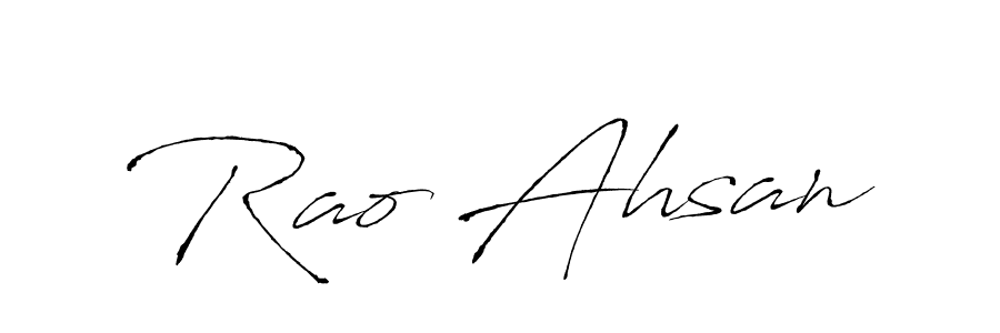 Also we have Rao Ahsan name is the best signature style. Create professional handwritten signature collection using Antro_Vectra autograph style. Rao Ahsan signature style 6 images and pictures png