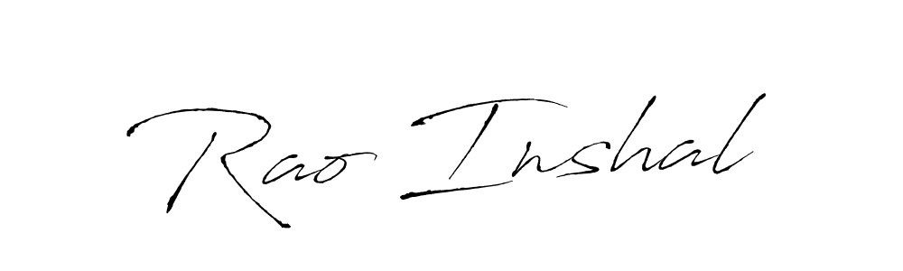 How to make Rao Inshal name signature. Use Antro_Vectra style for creating short signs online. This is the latest handwritten sign. Rao Inshal signature style 6 images and pictures png