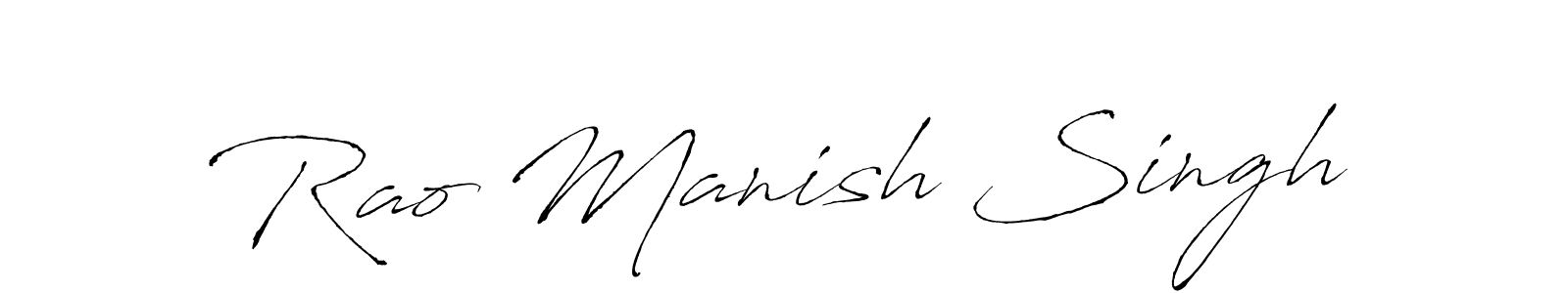 How to make Rao Manish Singh name signature. Use Antro_Vectra style for creating short signs online. This is the latest handwritten sign. Rao Manish Singh signature style 6 images and pictures png