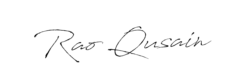 Make a beautiful signature design for name Rao Qusain. With this signature (Antro_Vectra) style, you can create a handwritten signature for free. Rao Qusain signature style 6 images and pictures png