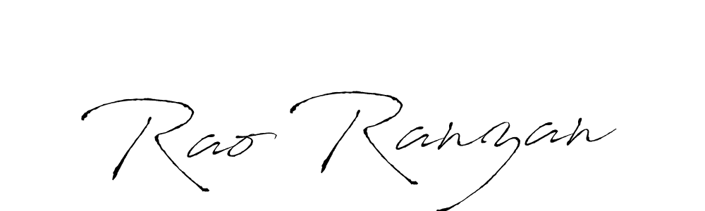 Make a beautiful signature design for name Rao Ranzan. With this signature (Antro_Vectra) style, you can create a handwritten signature for free. Rao Ranzan signature style 6 images and pictures png