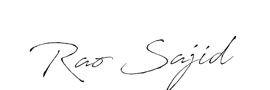 Design your own signature with our free online signature maker. With this signature software, you can create a handwritten (Antro_Vectra) signature for name Rao Sajid. Rao Sajid signature style 6 images and pictures png