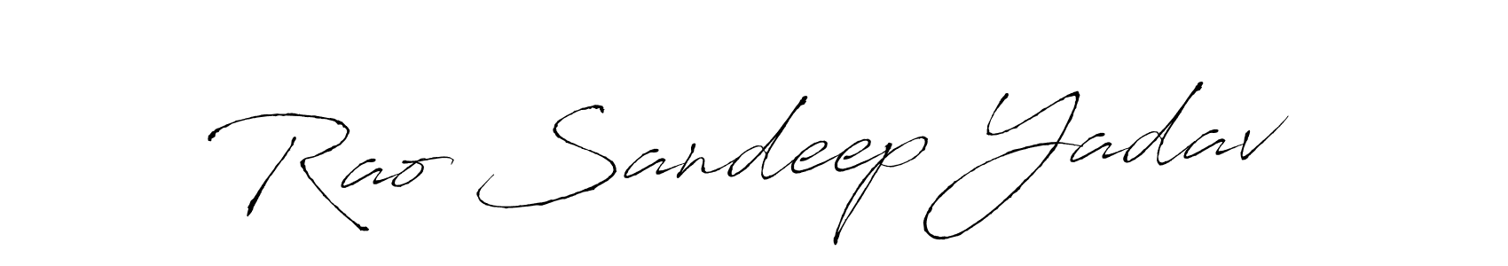 Make a beautiful signature design for name Rao Sandeep Yadav. With this signature (Antro_Vectra) style, you can create a handwritten signature for free. Rao Sandeep Yadav signature style 6 images and pictures png
