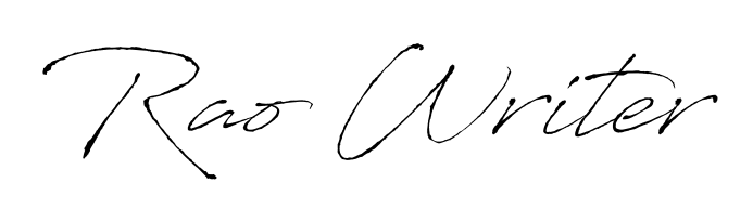 Check out images of Autograph of Rao Writer name. Actor Rao Writer Signature Style. Antro_Vectra is a professional sign style online. Rao Writer signature style 6 images and pictures png