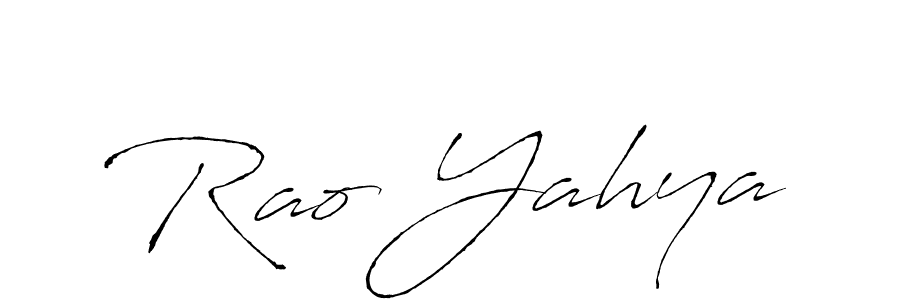 Also we have Rao Yahya name is the best signature style. Create professional handwritten signature collection using Antro_Vectra autograph style. Rao Yahya signature style 6 images and pictures png