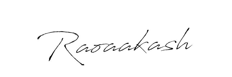 How to make Raoaakash signature? Antro_Vectra is a professional autograph style. Create handwritten signature for Raoaakash name. Raoaakash signature style 6 images and pictures png