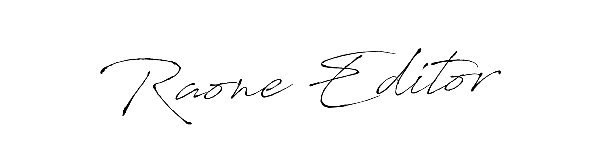 Similarly Antro_Vectra is the best handwritten signature design. Signature creator online .You can use it as an online autograph creator for name Raone Editor. Raone Editor signature style 6 images and pictures png