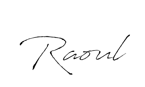 Design your own signature with our free online signature maker. With this signature software, you can create a handwritten (Antro_Vectra) signature for name Raoul. Raoul signature style 6 images and pictures png